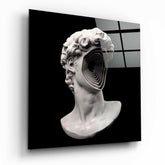 Sculpture Head Glass Wall Art.